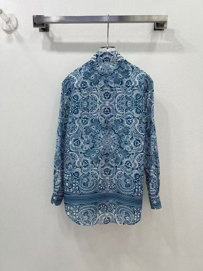 25ss Positioning floral pattern short shirt