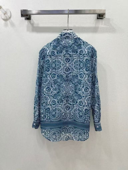 25ss Positioning floral pattern short shirt
