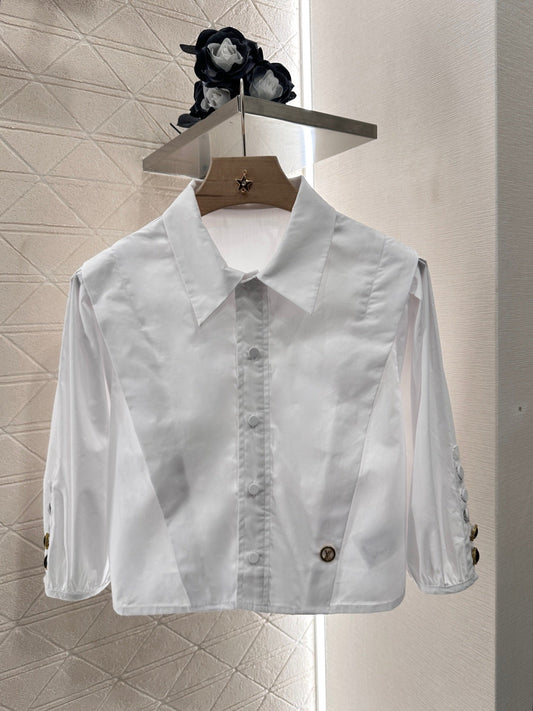 2025 Summer New Arrivals Short Button Top