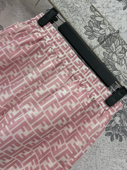 25 Summer new letter jacquard lapel shirt + high waist shorts