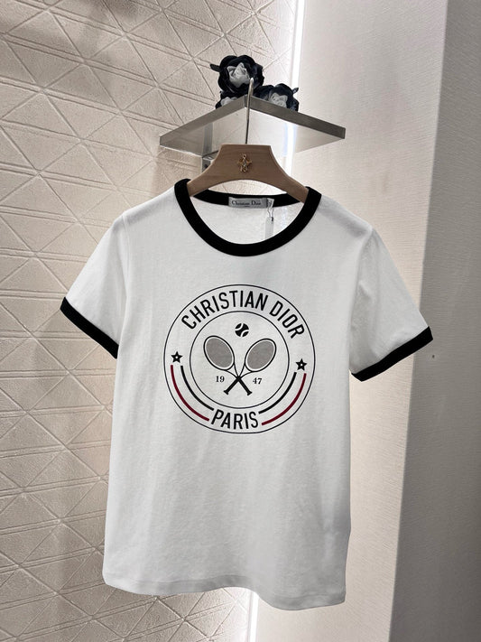 2025 Summer New Style Hemming Printed Tennis T-shirt