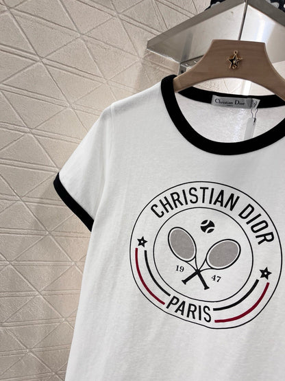 2025 Summer New Style Hemming Printed Tennis T-shirt