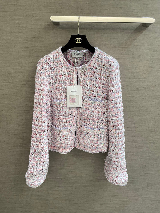 2025 Spring and Summer New Colored Knitted Cardigan