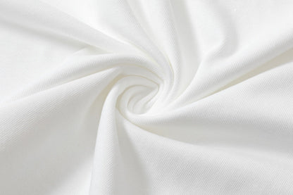 2025 new pure cotton knitted short-sleeved round neck T-shirt