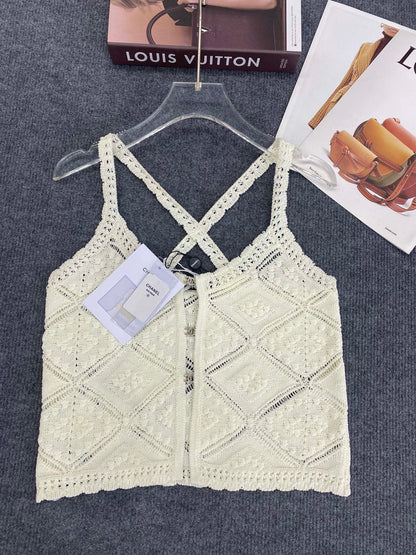 25 new summer knitted hot girl camisole