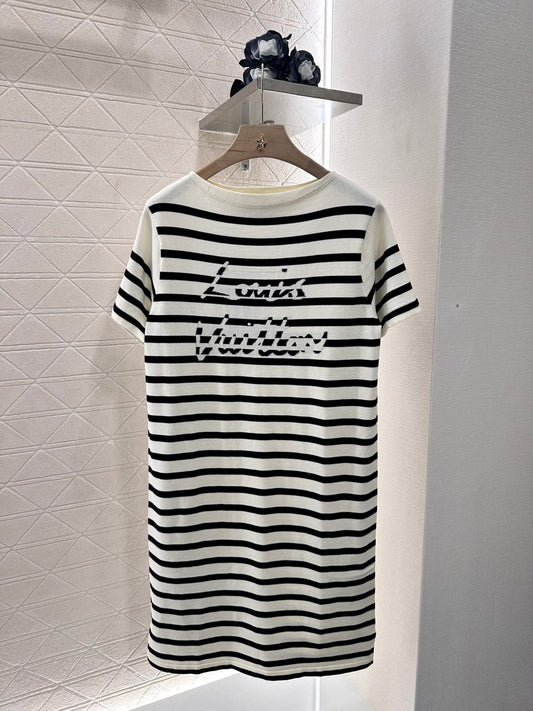 25 new summer striped knitted dress