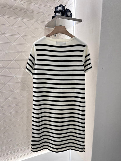 25 new summer striped knitted dress