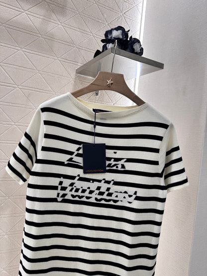 25 new summer striped knitted dress