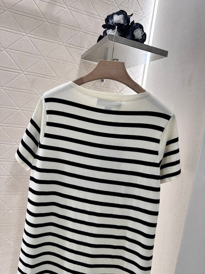 25 new summer striped knitted dress