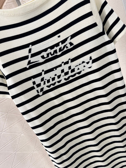 25 new summer striped knitted dress