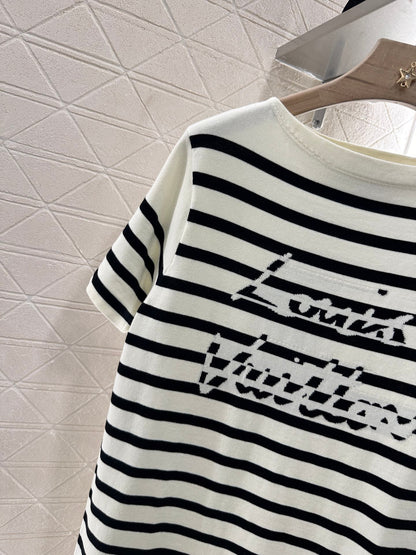25 new summer striped knitted dress