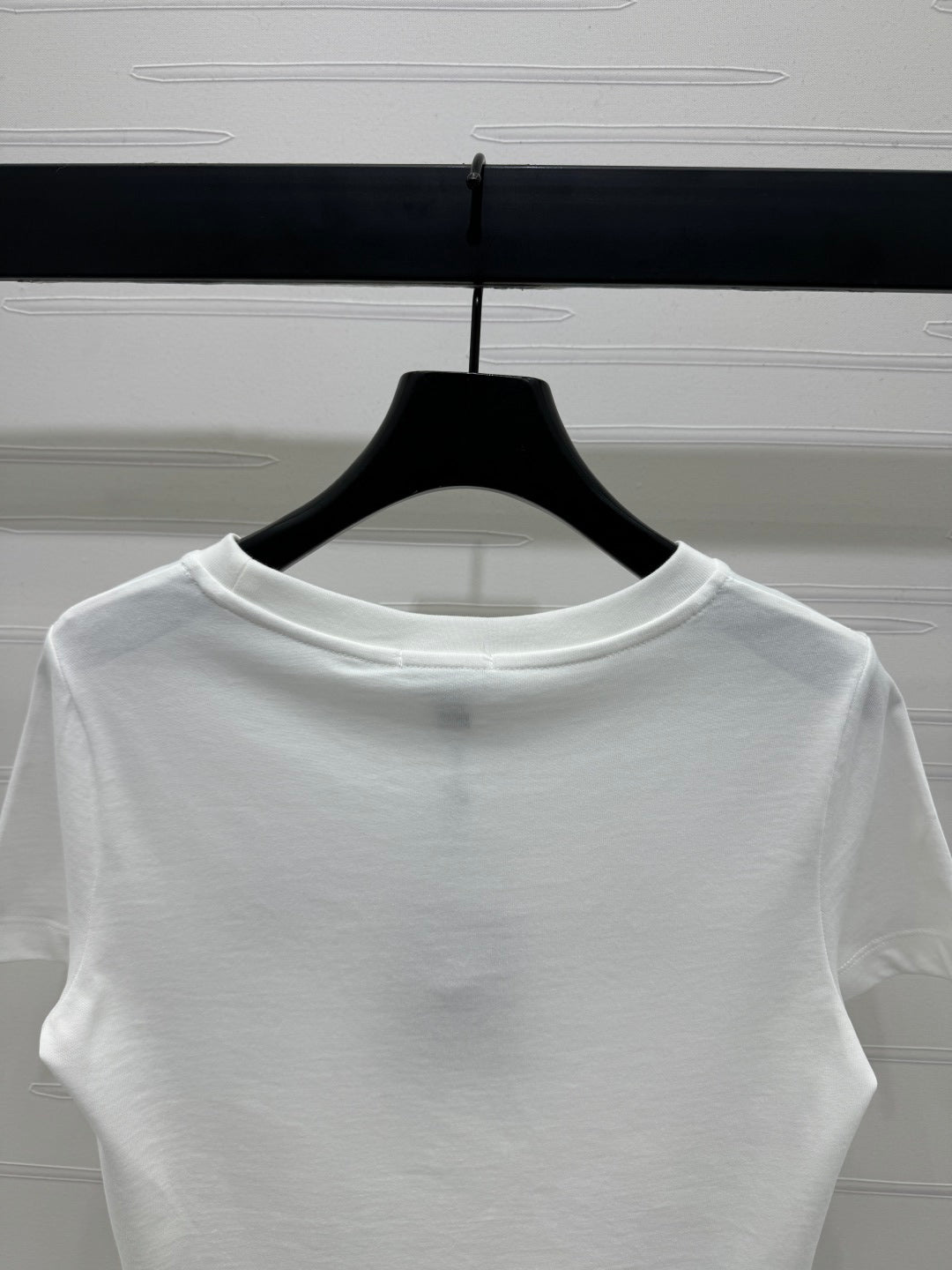 2025 Spring and Summer New Short Embroidered Letter Chain Short Sleeve T-shirt