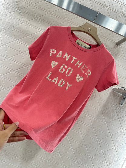 2025 summer new round neck embroidery print 𝑇𝑒𝑒