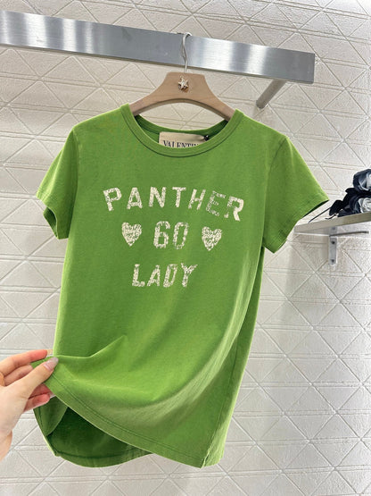 2025 summer new round neck embroidery print 𝑇𝑒𝑒