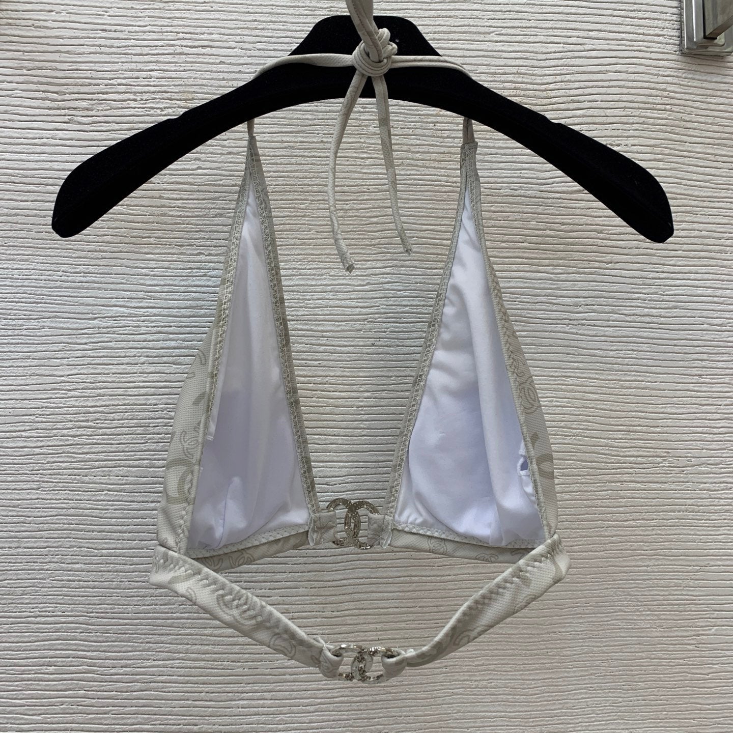 25 Summer New Double C Logo Printed Sexy Two-Piece Swimsuit (With Chest Pad)