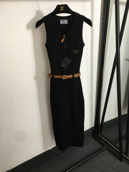 25 new summer knitted sleeveless vest dress