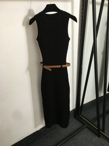 25 new summer knitted sleeveless vest dress