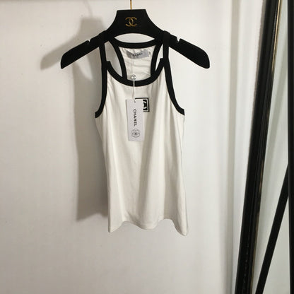25 Summer new logo offset printing contrasting color bottoming vest