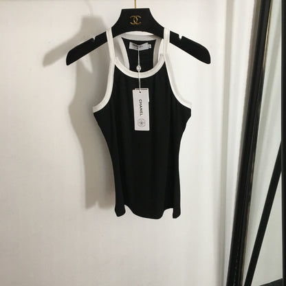 25 Summer new logo offset printing contrasting color bottoming vest