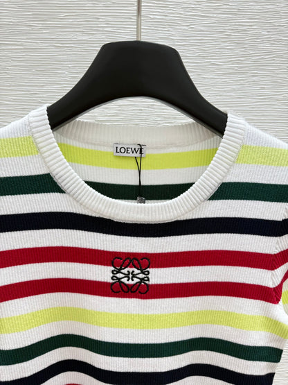 25 Summer new round neck knitted short sleeves