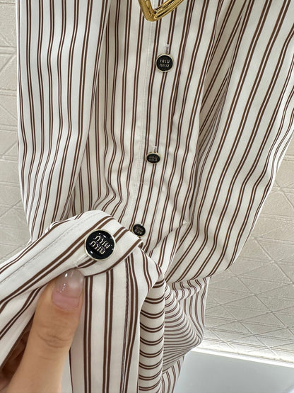 2025 Summer New Striped Belt Dress