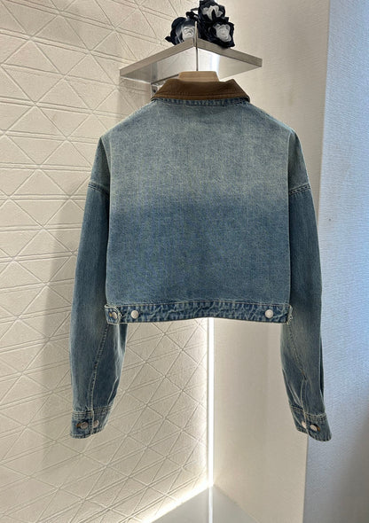2025 Summer New Leather Denim Jacket