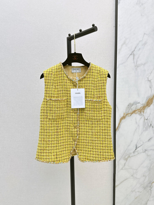 25Ss Spring and Summer New Tweed Vest Jacket