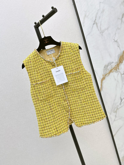 25Ss Spring and Summer New Tweed Vest Jacket
