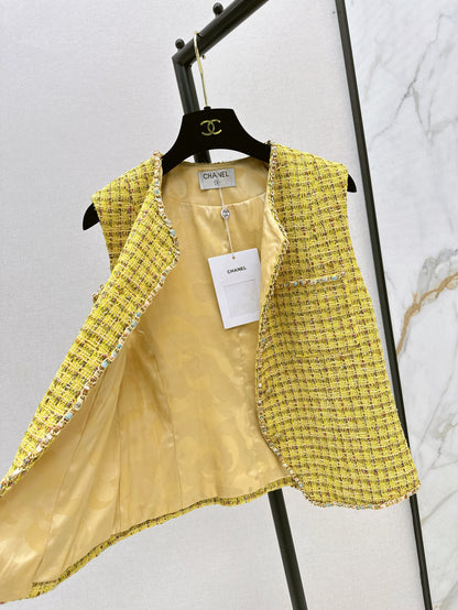 25Ss Spring and Summer New Tweed Vest Jacket