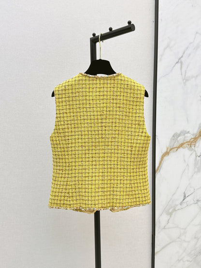 25Ss Spring and Summer New Tweed Vest Jacket