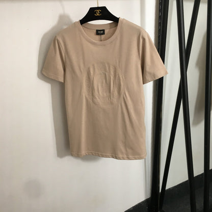 2025 Summer New Logo Letter Patch Casual Short Sleeve T-shirt