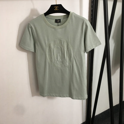 2025 Summer New Logo Letter Patch Casual Short Sleeve T-shirt