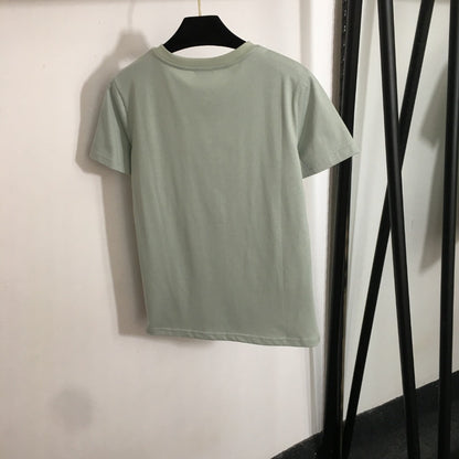 2025 Summer New Logo Letter Patch Casual Short Sleeve T-shirt