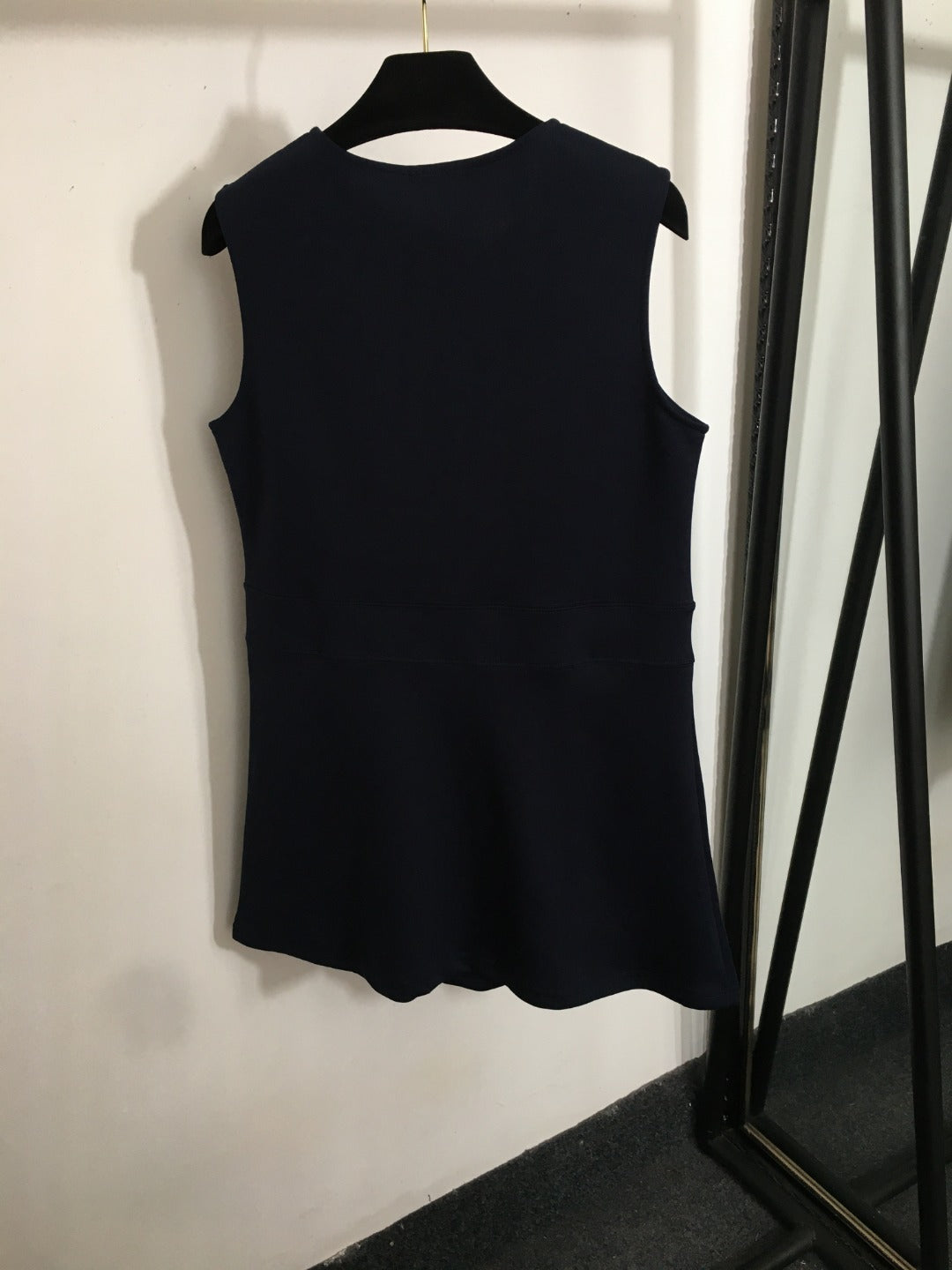 25 Summer New Embroidered Badge Zipper Dress