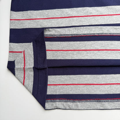 25ss Contrast striped long sleeved shirt