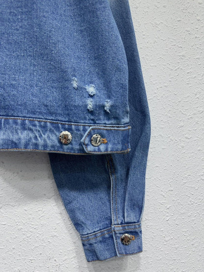 25ss High waisted denim jacket