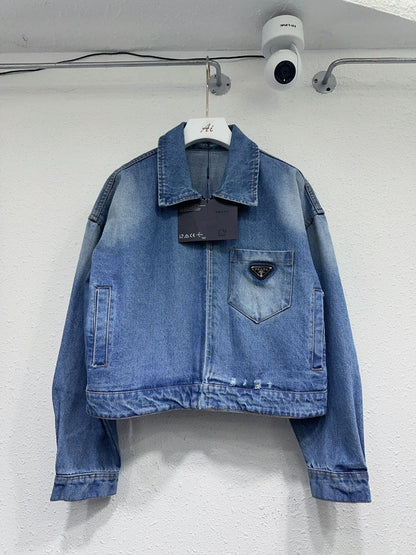 25ss High waisted denim jacket