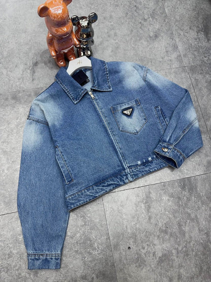25ss High waisted denim jacket