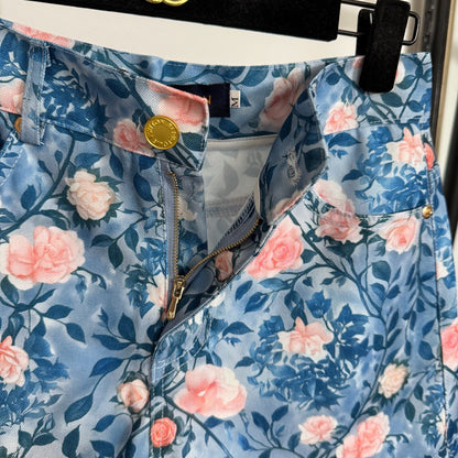 25 new summer pink flower print shorts