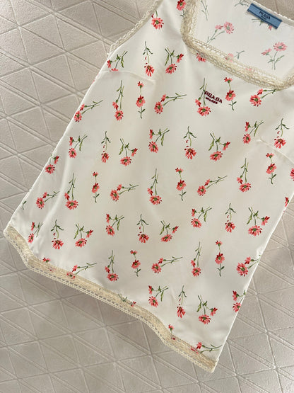 2025 Summer New Floral Vest Shorts Set