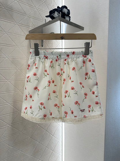 2025 Summer New Floral Vest Shorts Set