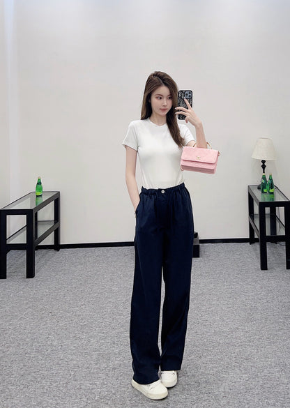 2025 Summer New Arrivals Wide Leg Drawstring Trousers