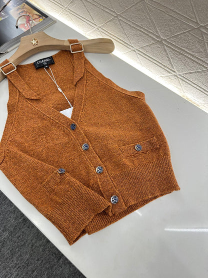 2025 new style new buckle knitted vest