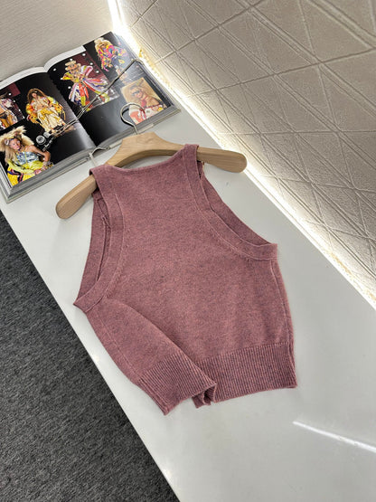 2025 new style new buckle knitted vest