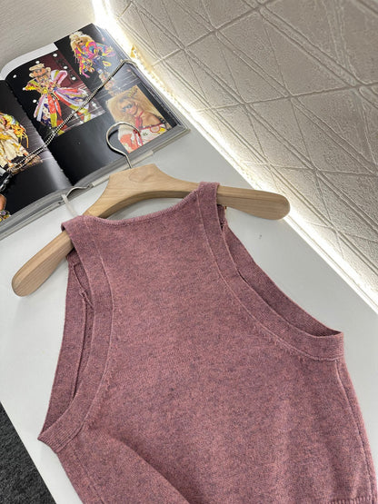 2025 new style new buckle knitted vest