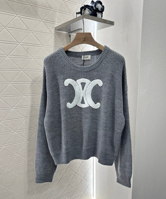 2025 Summer New Arrival All-match Arc de Triomphe Pullover Sweater