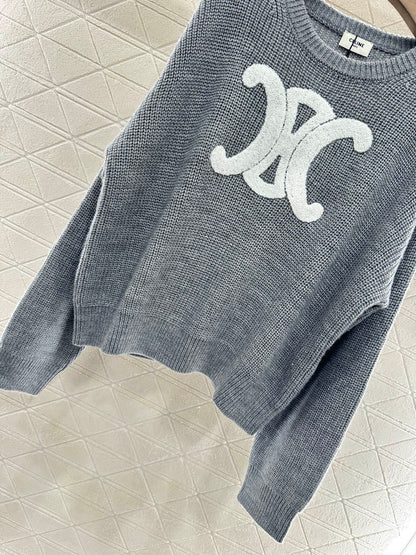 2025 Summer New Arrival All-match Arc de Triomphe Pullover Sweater