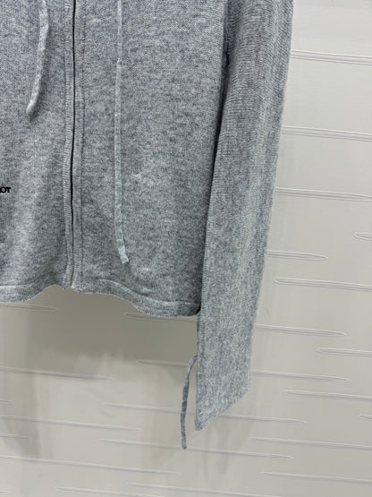 2025 Early Autumn New Hooded Long Sleeve Zipper Cardigan