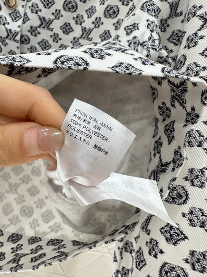 2025 Summer New Printed Denim Jacket Coat Short Skirt Suit
