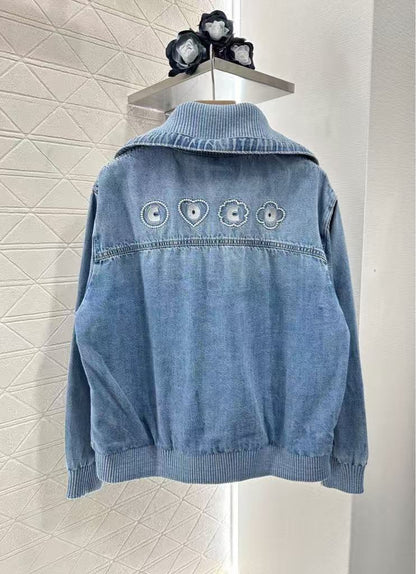 Collar denim jacket